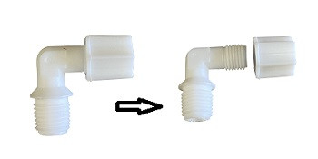4046-K Male Elbow Fitting Compression type 1/4" OD 3/8" NPT (image for) 4046-K Male Elbow Fitting Compression type 1/4" OD 3/8" NPT